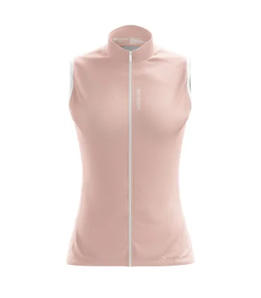 Staple Pale Rose Lightweight Windproof Cycle Gilet with Pockets | Cycling Gear