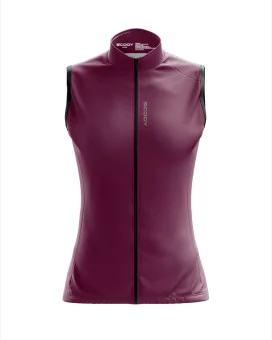 Staple Rose Red Lightweight Windproof Cycle Gilet with Pockets | Cycling Gear