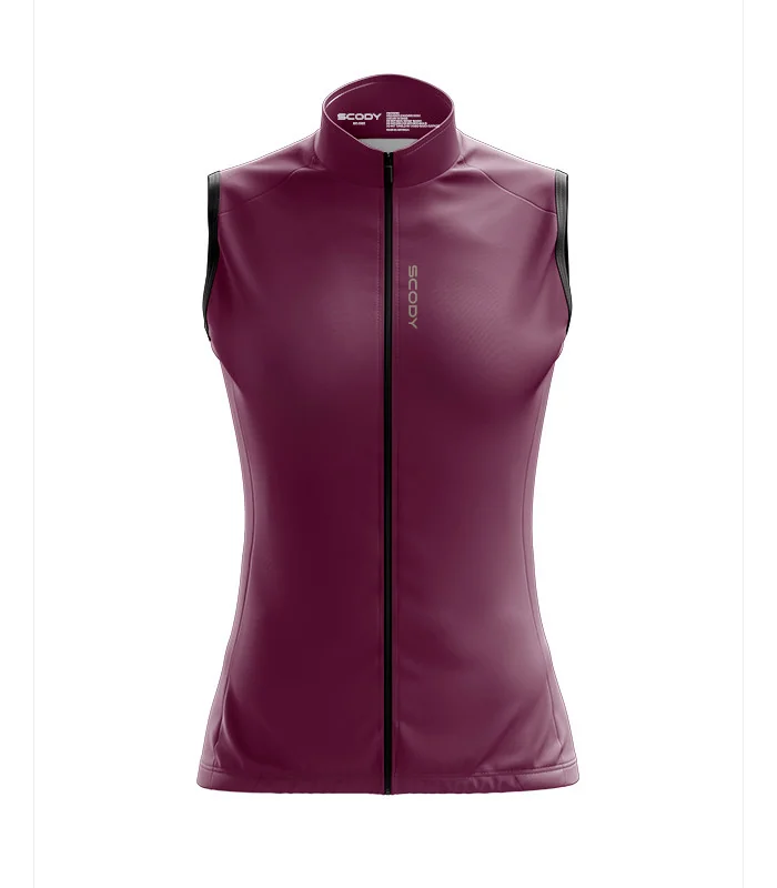 Staple Rose Red Lightweight Windproof Cycle Gilet with Pockets | Cycling Gear