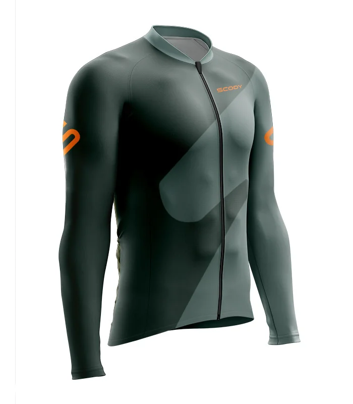 Slide Racing Green Men's L/S Performance Cycle Jersey | Made in Australia