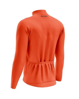 Staple Orange Men's L/S Performance Cycle Jersey | Made in Australia