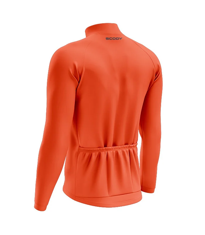 Staple Orange Men's L/S Performance Cycle Jersey | Made in Australia