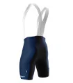 Navy Cycle Bib and Brace Shorts - Men, Askin Fabric Cuffs, Seamless Bib straps