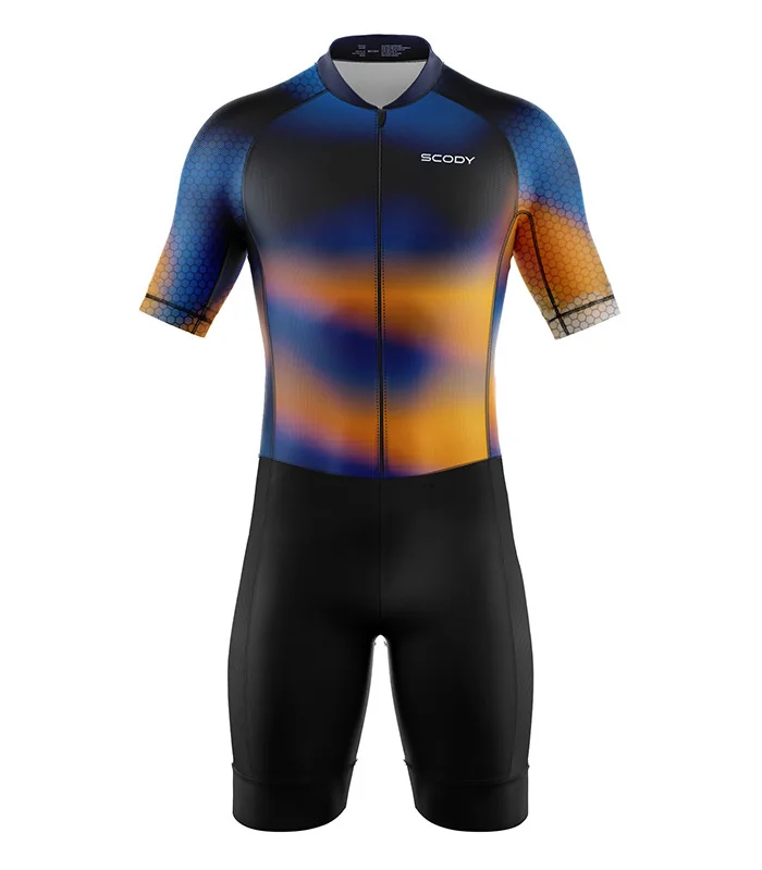 Men's Honeycomb UV Protect triathlon suit for sale at Scody Australia. Flexible payment options available.| Triathlon Gear