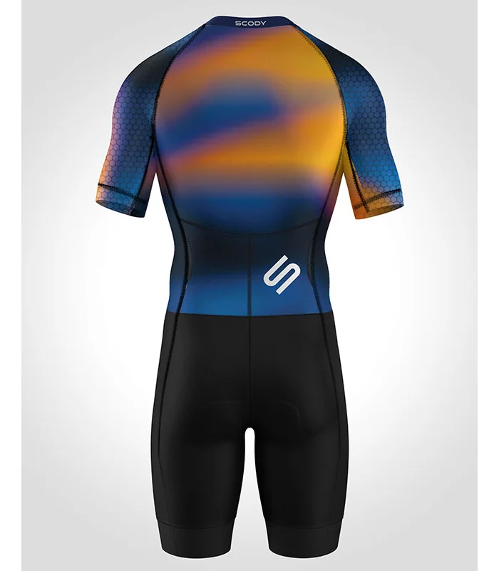 Men's Honeycomb UV Protect triathlon suit for sale at Scody Australia. Flexible payment options available.| Triathlon Gear