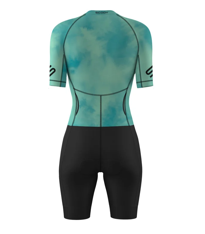 Women's Stratus Mint UV Protect triathlon suit for sale at Scody Australia. Flexible payment options available.| Triathlon Gear