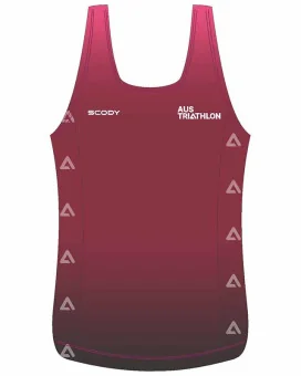 AusTriathlon QLD State Team Ultra Light Weight Run Singlet, Women
