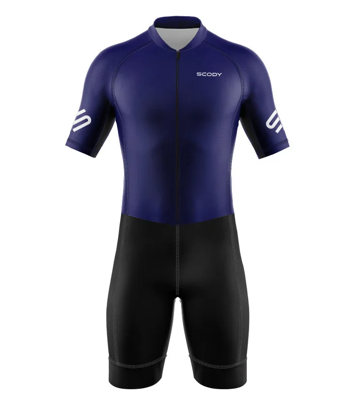 Men's Navy UV Protect triathlon suit for sale at Scody Australia. Flexible payment options available. | Triathlon Gear