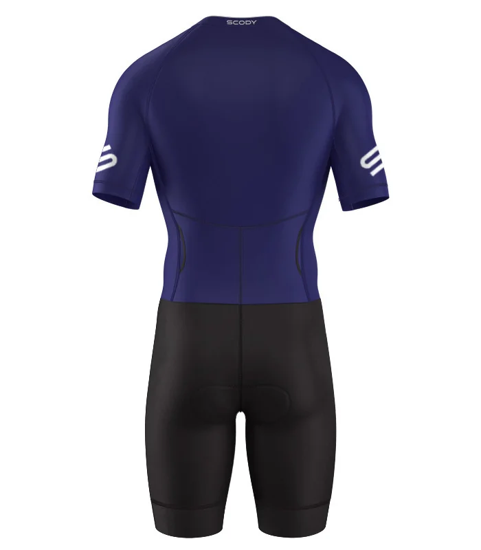 Men's Navy UV Protect triathlon suit for sale at Scody Australia. Flexible payment options available. | Triathlon Gear