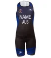 Blue Elite Triathlon Suit Junior Name and Country Included