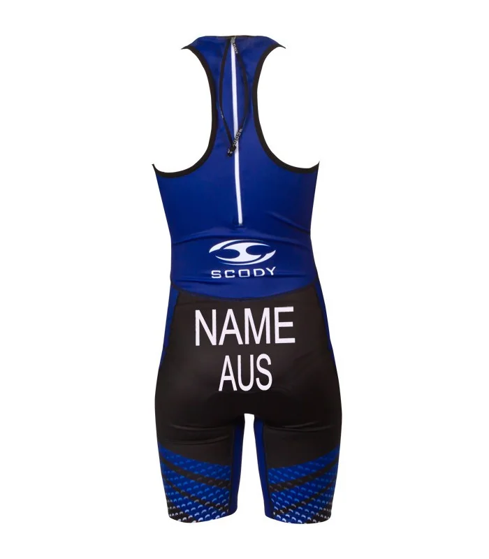 Blue Elite Triathlon Suit Junior Name and Country Included