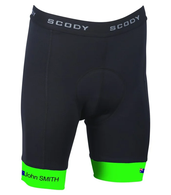 Name and Flag Cycle Knicks - Choose Cuff Flouro Green Men