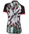 Swooping Magpie cycle jersey with bottlebrush detail and red sleeves