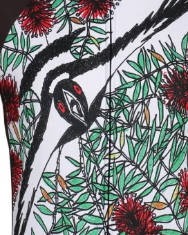 Swooping Magpie mid swoop - front detail