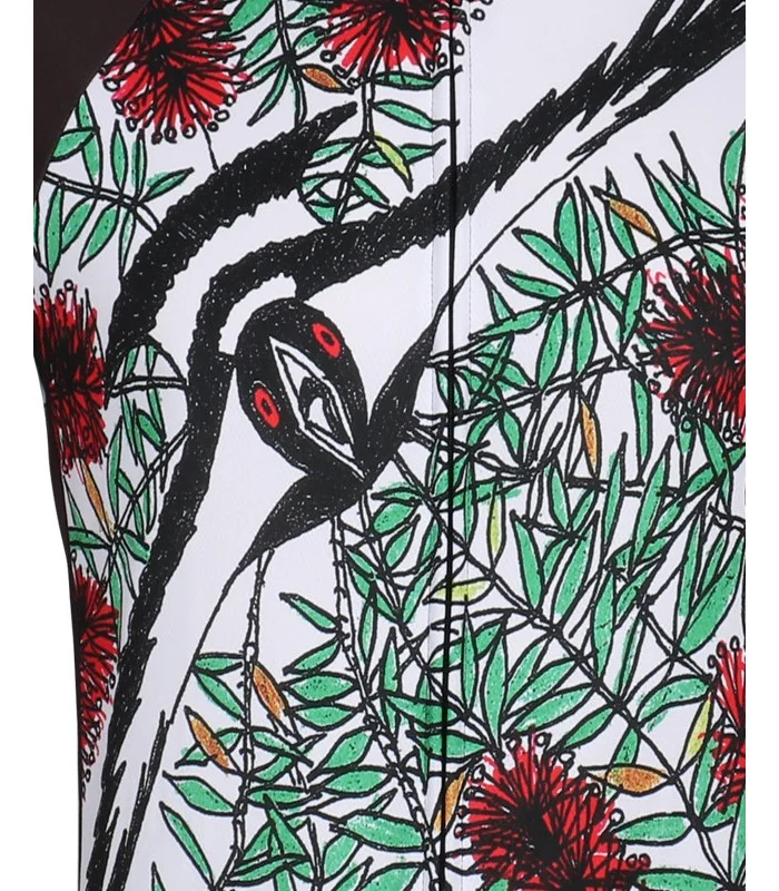 Swooping Magpie mid swoop - front detail