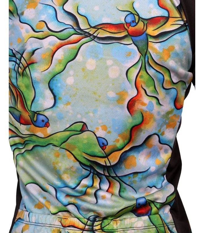 Rainbow Riot Lorikeet Cycle Jersey - Women