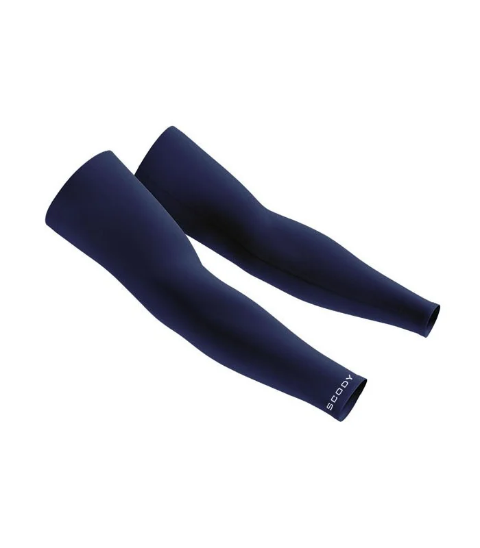 Solid Navy Thermo-fit Arm Warmers - Unisex| Cycling Gear