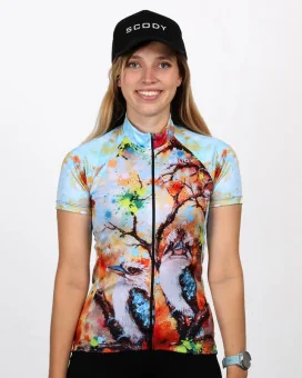 Regeneration - Kookaburras in regenerating landscape Cycle Jersey - Women